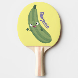 Niedlicher Zucchini-Happy-Cartoon Tischtennis Schläger