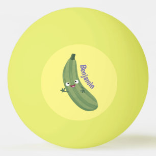 Niedlicher Zucchini-Happy-Cartoon Tischtennisball