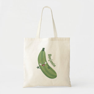 Niedlicher Zucchini-Happy-Cartoon Tragetasche