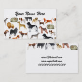 Niedlicher Zucht- Haustier-Hundetapeten-Entwurf Visitenkarte (Vorne/Hinten)