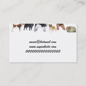 Niedlicher Zucht- Haustier-Hundetapeten-Entwurf Visitenkarte (Rückseite)