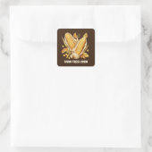 Niedlicher Zuchtmais als Textanbieter Quadratischer Aufkleber (Tasche)