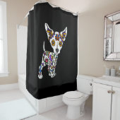 Niedlicher Zucker-Schädel-Chihuahua Duschvorhang (Beispiel)