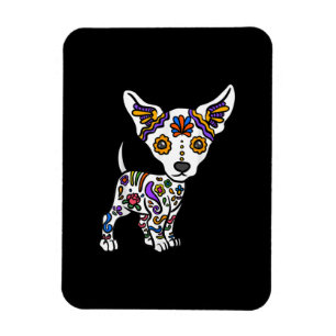 Niedlicher Zucker-Schädel-Chihuahua Magnet