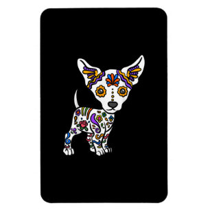 Niedlicher Zucker-Schädel-Chihuahua Magnet
