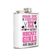 niedlicher Zucker und Gewürzmädchen Eishockey Flachmann (Rechts)
