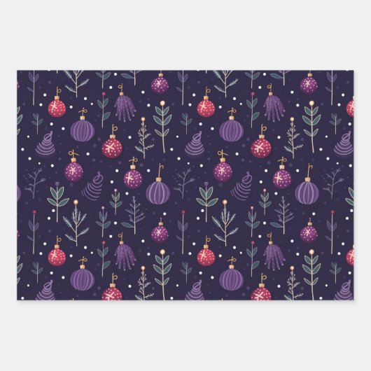 Niedlicher Zucker Weihnachten Geschenkpapier Set (Vorderseite)