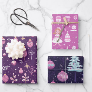 Niedlicher Zucker Weihnachten Geschenkpapier Set