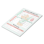 Niedlicher Zuckerbär - Blutzucker und Blutdruck Notizblock (angewinkelt)