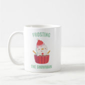 Niedlicher Zuckerguss Der Snowman Cupcake Doodle Kaffeetasse (Links)