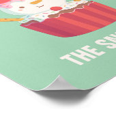 Niedlicher Zuckerguss Die Weihnachtsdekoration des Poster (Ecke)