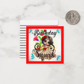 Niedlicher Zuckerhut Geburtstag Mitteilungskarte (Vorderseite/Rückseite Beispiel)