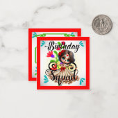 Niedlicher Zuckerhut Geburtstag Mitteilungskarte (Vorderseite/Rückseite Beispiel)