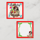 Niedlicher Zuckerhut Geburtstag Mitteilungskarte (Vorne/Hinten)