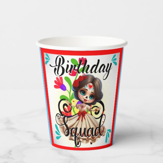 Niedlicher Zuckerhut Geburtstag Pappbecher (Rückseite)