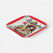 Niedlicher Zuckerhut Geburtstag Pappteller (Gewinkelt)