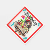 Niedlicher Zuckerhut Geburtstag Serviette (Ecke)