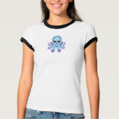 Niedlicher Zuckerhut Zombie Octopus - Blau T-Shirt (Vorderseite)