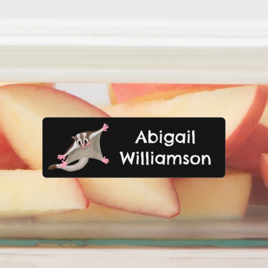 Niedlicher Zuckerkleider Cartoon personalisiert Etiketten (Befestigt)