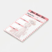 Niedlicher Zuckerkull-Tagesmahlplan Post-it Klebezettel (angewinkelt)