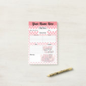 Niedlicher Zuckerkuller Post-it Klebezettel (Auf Schreibtisch)