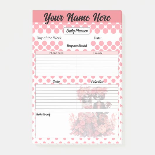 Niedlicher Zuckerkuller Post-it Klebezettel (Vorderseite)