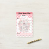 Niedlicher Zuckerkulpanner Post-it Klebezettel (Auf Schreibtisch)