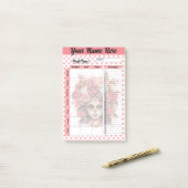 Niedlicher Zuckerkulturplan Post-it Klebezettel (Auf Schreibtisch)