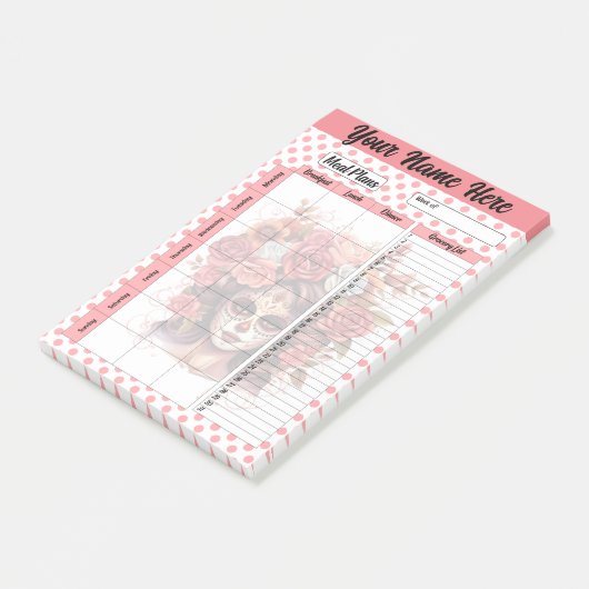 Niedlicher Zuckerkulturplan Post-it Klebezettel (angewinkelt)