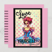 Niedlicher Zuckerschädel Feiertagskarte (Vorne/Hinten)