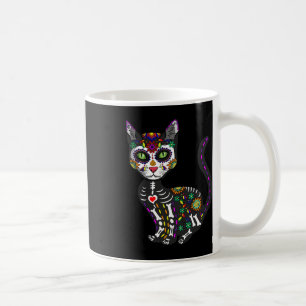 Niedlicher Zuckerschädel mexikanische Katze Hallow Kaffeetasse