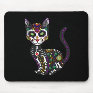 Niedlicher Zuckerschädel mexikanische Katze Hallow Mousepad