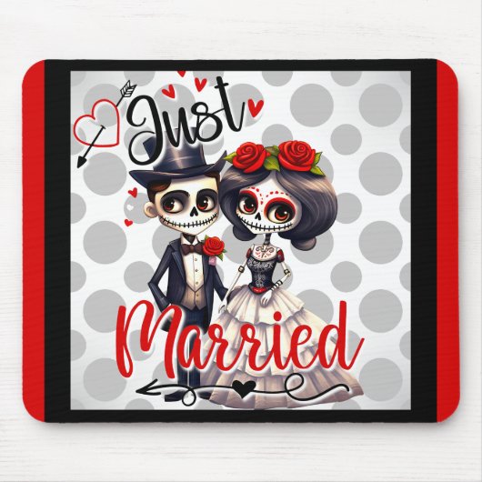 Niedlicher Zuckerschädel Mousepad (Vorne)