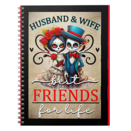 Niedlicher Zuckerschädel Notizblock