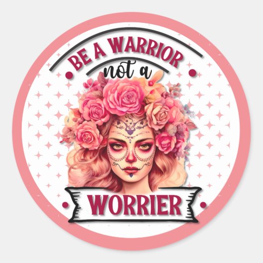 Niedlicher Zuckerschädel Runder Aufkleber (Vorderseite)