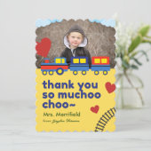 Niedlicher Zug dank Karte (Stehend Vorderseite)