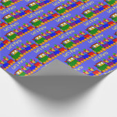 Niedlicher Zug für Jungen Geburtstagsparty Geschenkpapier (Ecke)