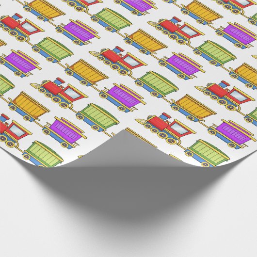 Niedlicher Zug Geschenkpapier (Ecke)