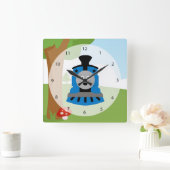 Niedlicher Zug Quadratische Wanduhr (Zuhause)