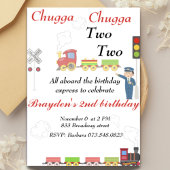 Niedlicher Zuggeburtstag Einladung zum zweiten Geb