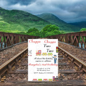 Niedlicher Zuggeburtstag Einladung zum zweiten Geb