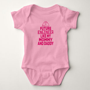 Niedlicher Zukunftsingenieur wie meine Mama Daddy Baby Strampler
