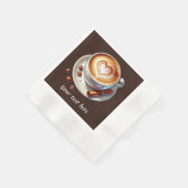 Niedlicher Zusatz Ihres Textkaffes Serviette (Ecke)