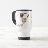 Niedlicher zuversichtlicher Cartoon Ram Tasse (Vorderseite Links)