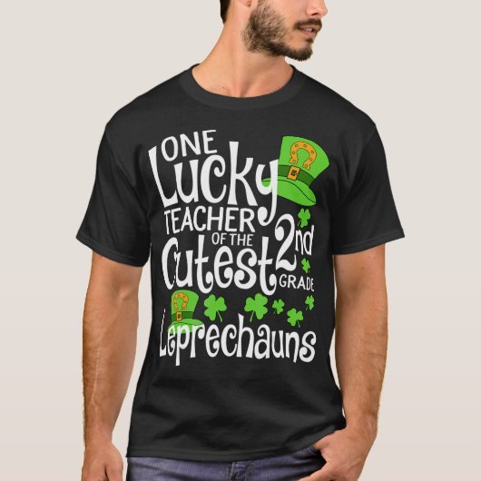 Niedlicher zweiter Klasse St Patricks Day Teacher T-Shirt (Vorderseite)