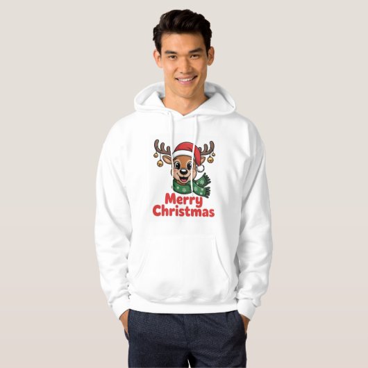 NiedlicherWeihnachtsrentierPulloverMerryChristmas Hoodie (Vorne ganz)