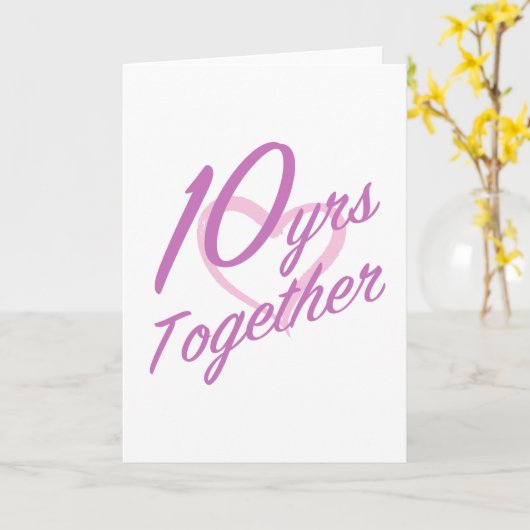 Niedliches 10. Jubiläum Karte (Gelbe Blume)