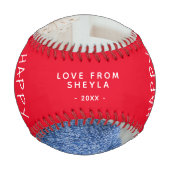 Niedliches 1. Vatertag Script 2 FotoCollage Baseball (Rückseite)