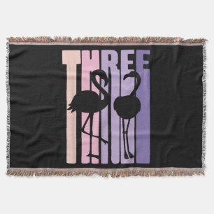 Niedliches 3. Geburtstagsgeschenk I Flamingo I 3 J Decke