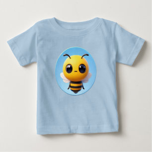 Niedliches 3D-Cartoon-Bienenzeichen Baby T-shirt